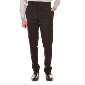 Tallia Vane Solid Black Suit Trousers